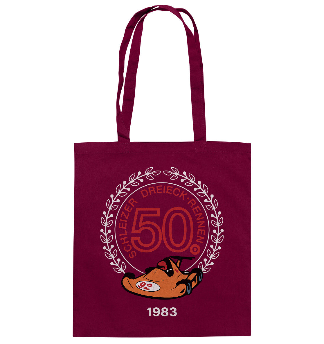 DDR Ostalgie Baumwolltasche • 50. SCHLEIZER DREIECK-RENNEN 1983