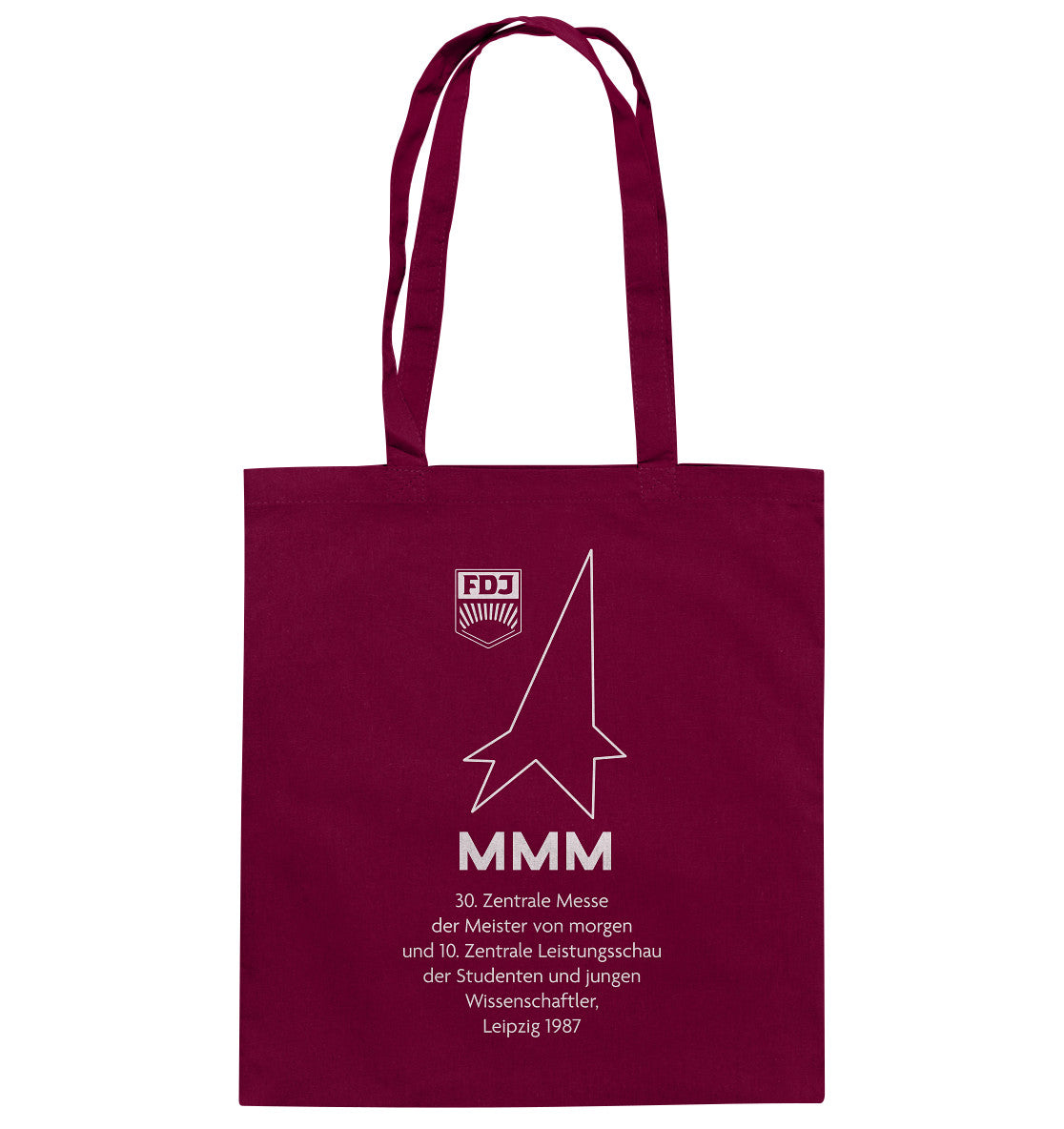 DDR Ostalgie Baumwolltasche • MESSE DER MEISTER VON MORGEN, LEIPZIG 1987