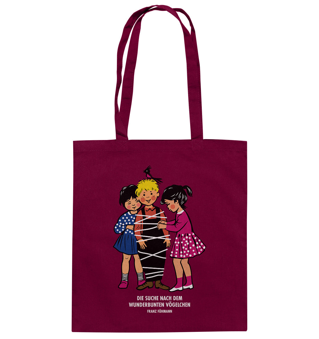 DDR Ostalgie Baumwolltasche • DIE SUCHE NACH DEM WUNDERBUNTEN VÖGELCHEN