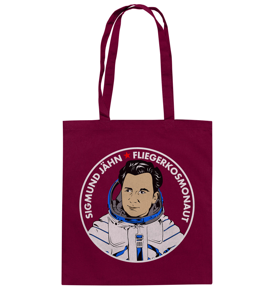 DDR Ostalgie Baumwolltasche • SIGMUND JÄHN - DUNKEL