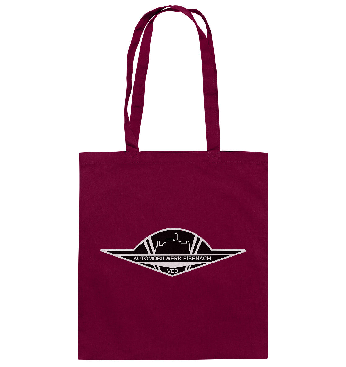 DDR Ostalgie Baumwolltasche • AUTOMOBILWERK EISENACH - monochrom