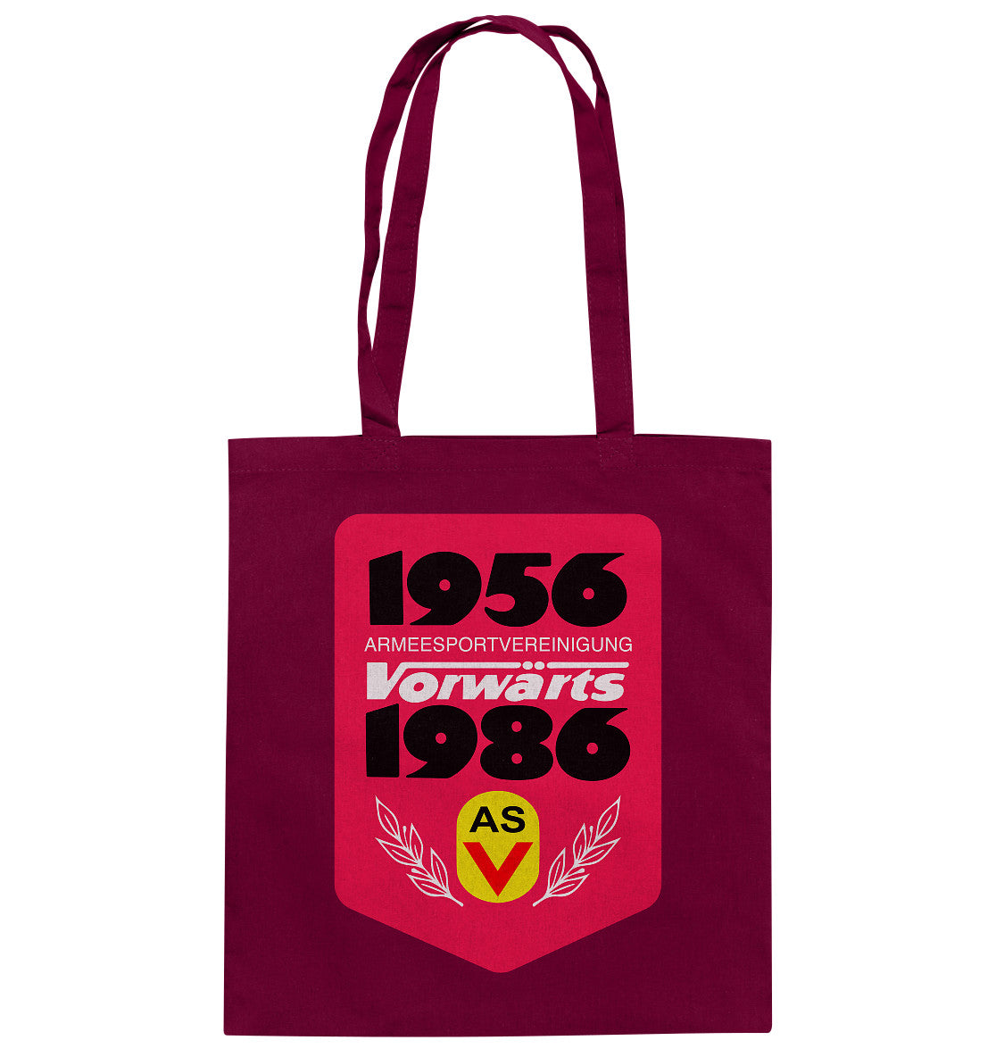DDR Ostalgie Baumwolltasche • ARMEESPORTVEREINIGUNG VORWÄRTS 1956-1986, BRUST BADGE