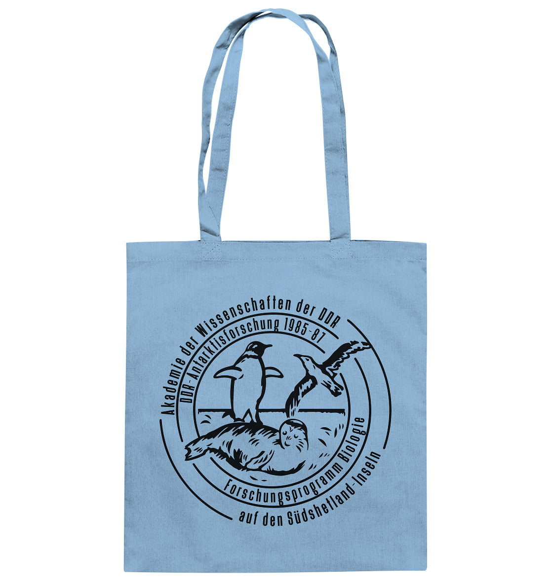 DDR Ostalgie Baumwolltasche • ANTARKTISFORSCHUNG DER DDR - 1985-1987 - POSTSTEMPEL