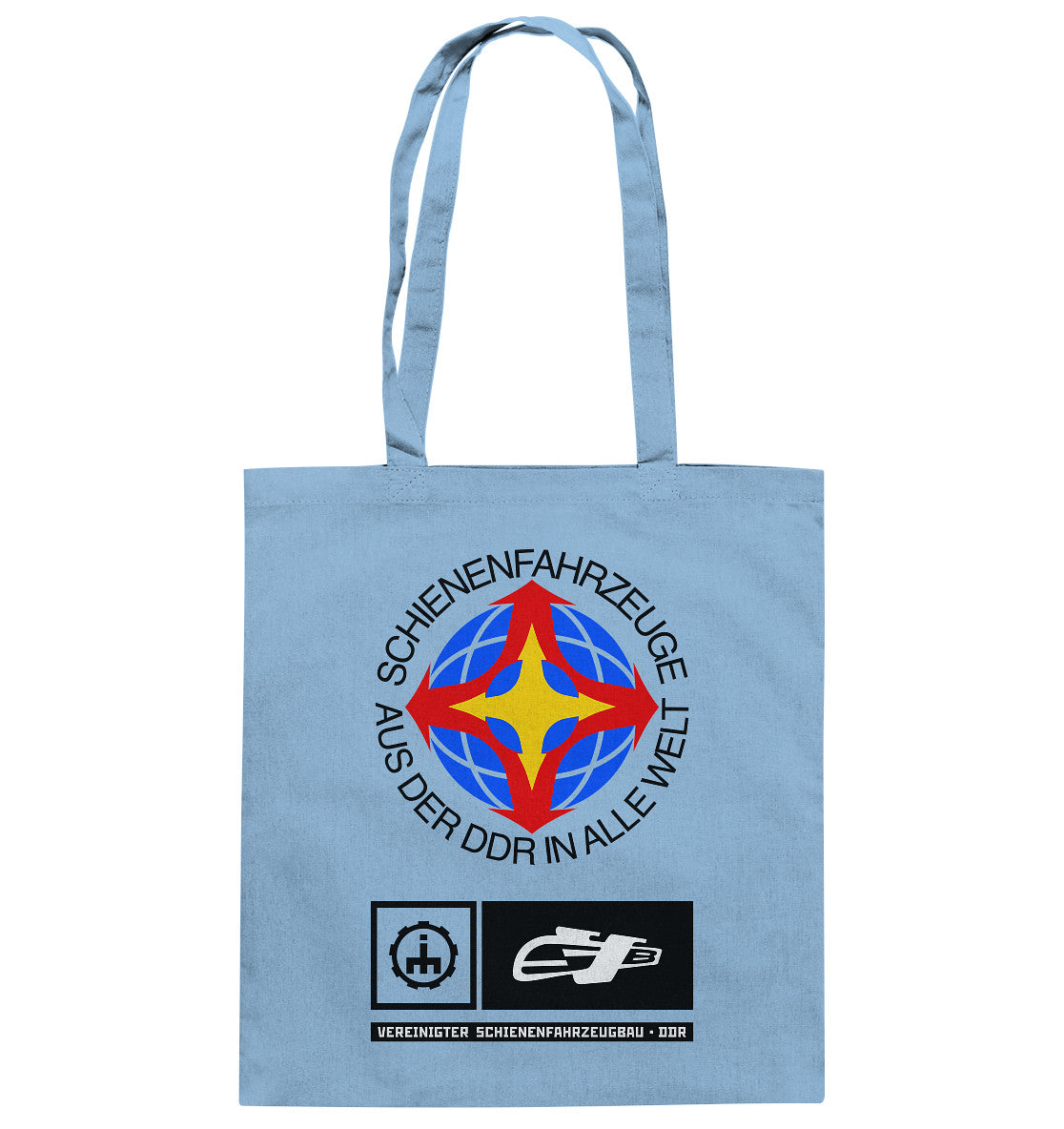 DDR Ostalgie Baumwolltasche • VEREINIGTER SCHIENENFAHRZEUGBAU DDR