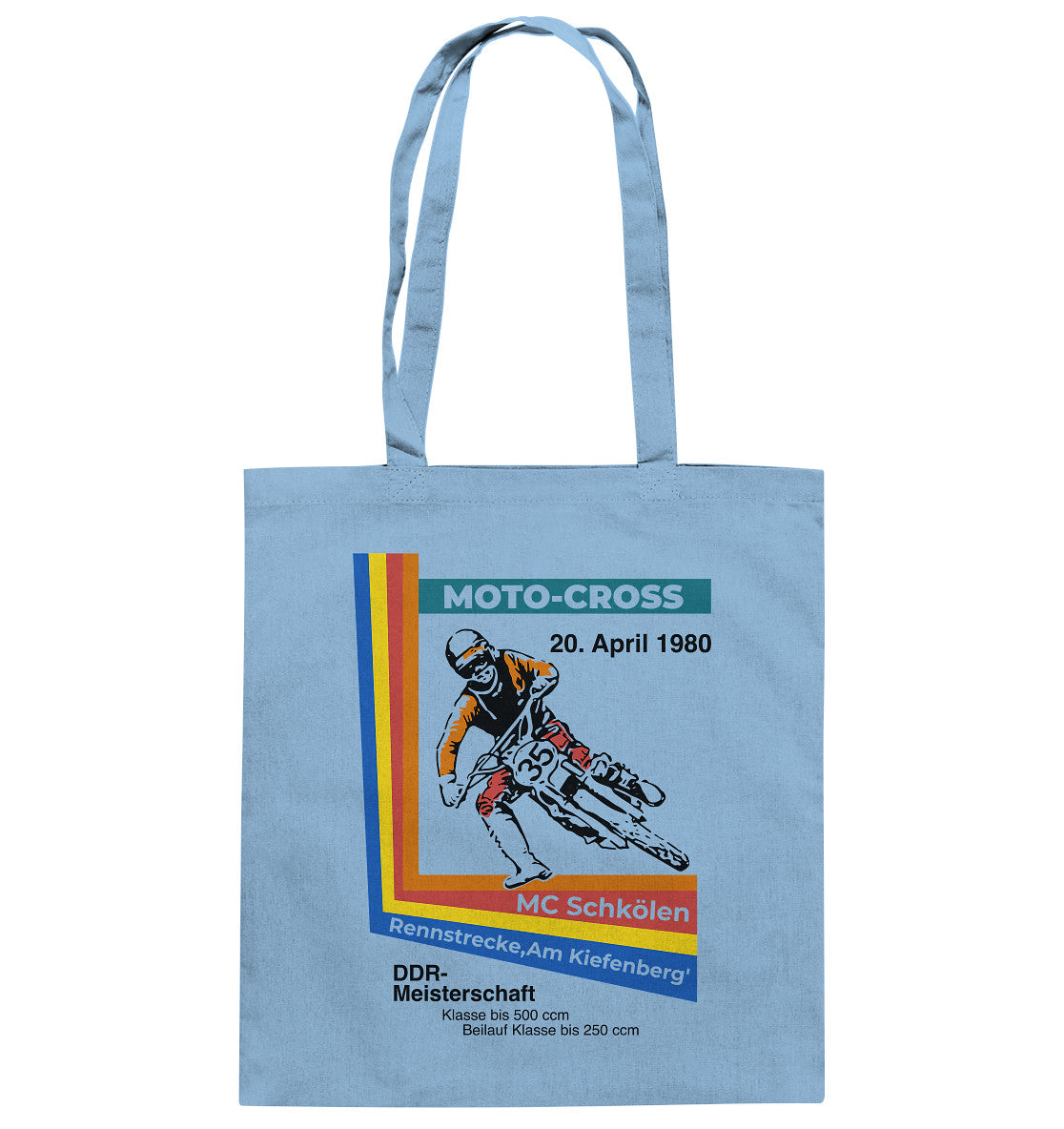 DDR Ostalgie Baumwolltasche • DDR MOTOCROSS MEISTERSCHAFT 1980