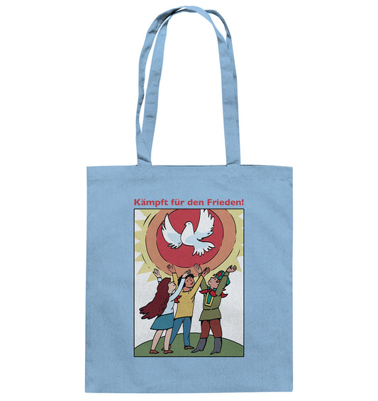 DDR Ostalgie Baumwolltasche • KÄMPFT FÜR DEN FRIEDEN! (DDR-ORIGINAL-PLAKAT)