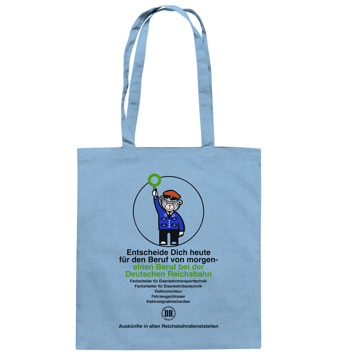 DDR Ostalgie Baumwolltasche • DEIN BERUF BEI DER DEUTSCHEN REICHSBAHN