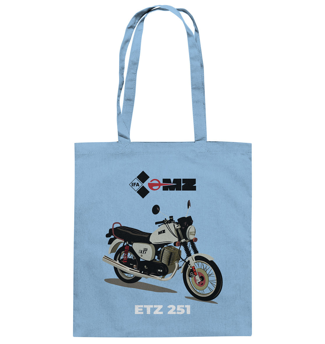 DDR Ostalgie Baumwolltasche • MZ ETZ 251 - ORIGINALWERBUNG