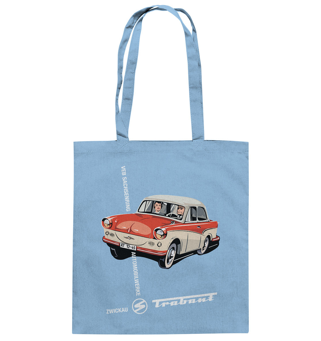 DDR Ostalgie Baumwolltasche •  VEB SACHSENRING ZWICKAU