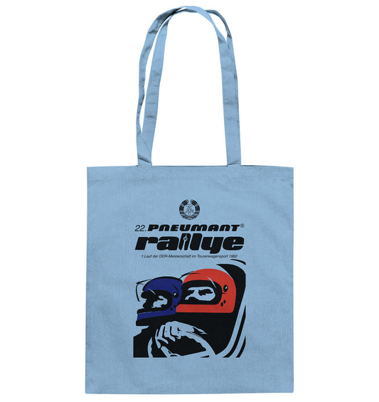 DDR Ostalgie Baumwolltasche • 22. PNEUMANT RALLYE 1982 (ORIGINAL DDR-PLAKAT)