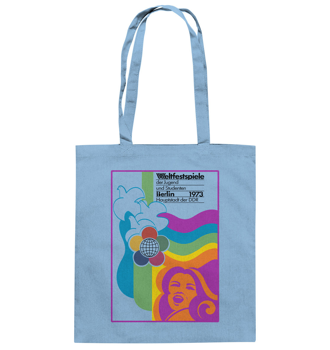 DDR Ostalgie Baumwolltasche • WELTFESTSPIELE BERLIN, DDR 1973