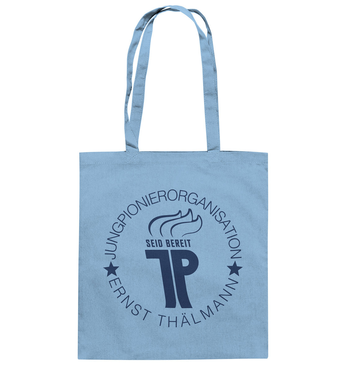 DDR Ostalgie Baumwolltasche • JUNGE PIONIERE - LOGO - hell