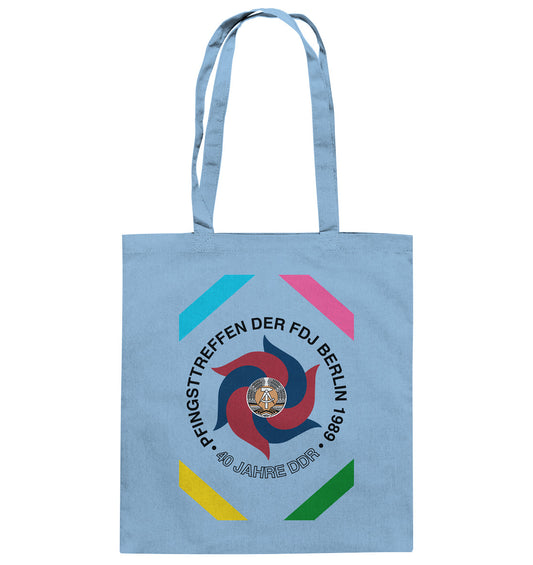 DDR Ostalgie Baumwolltasche • PFINGSTTREFFEN BERLIN 1989