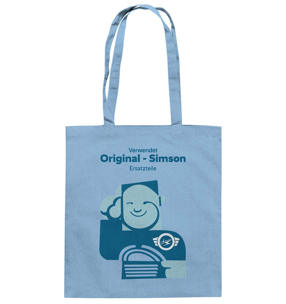 DDR Ostalgie Baumwolltasche • WERKSTATT-WERBUNG SIMSON-ERSATZTEILE