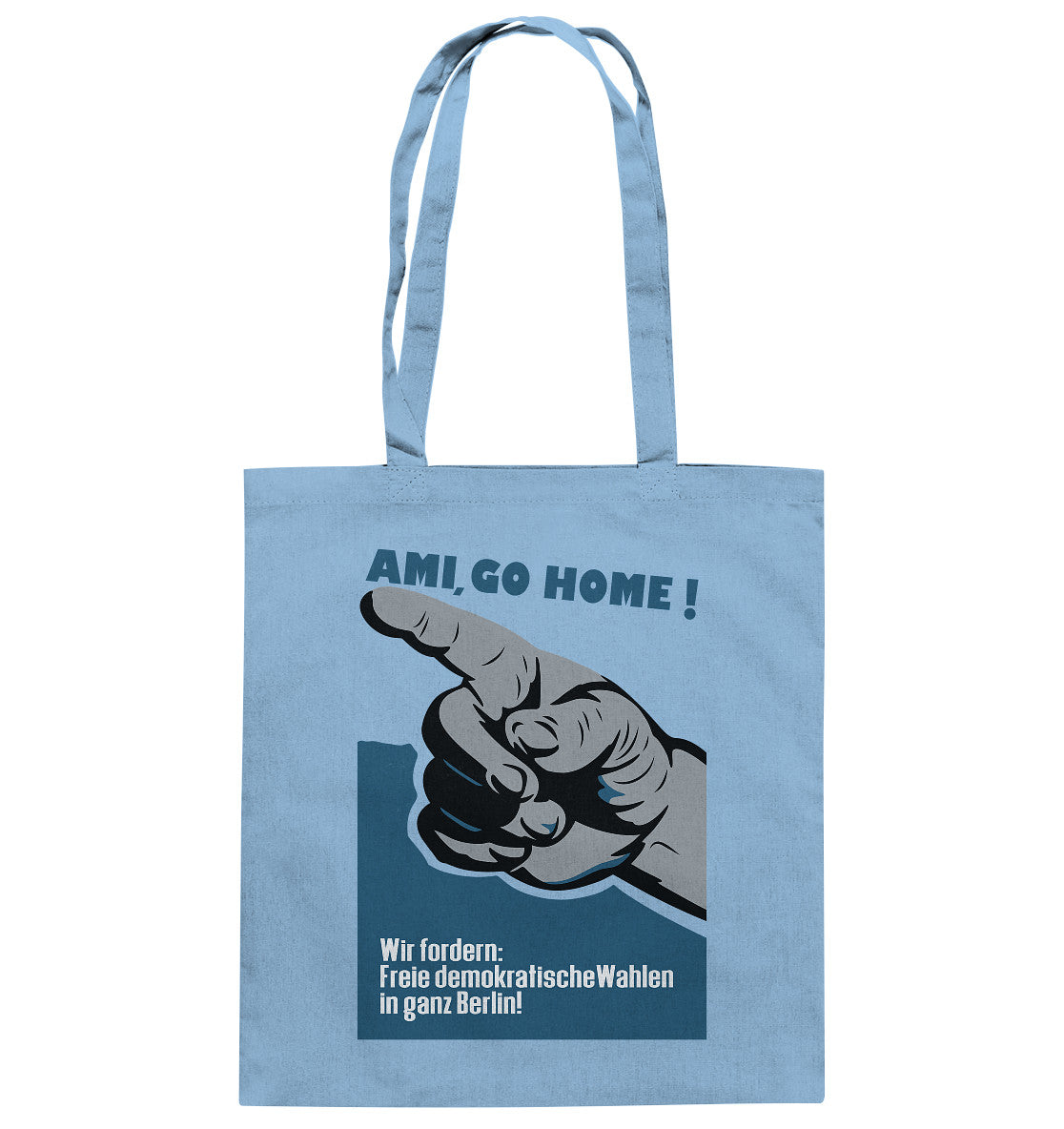 DDR Ostalgie Baumwolltasche • AMI GO HOME! ORIGINALPLAKAT 1950