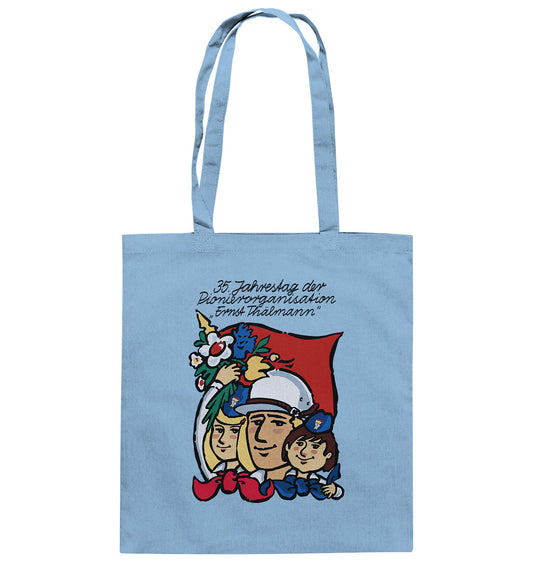 DDR Ostalgie Baumwolltasche • 35 JAHRE PIONIERORGANISATION ERNST THÄLMANN (ORIGINAL DDR-PLAKAT