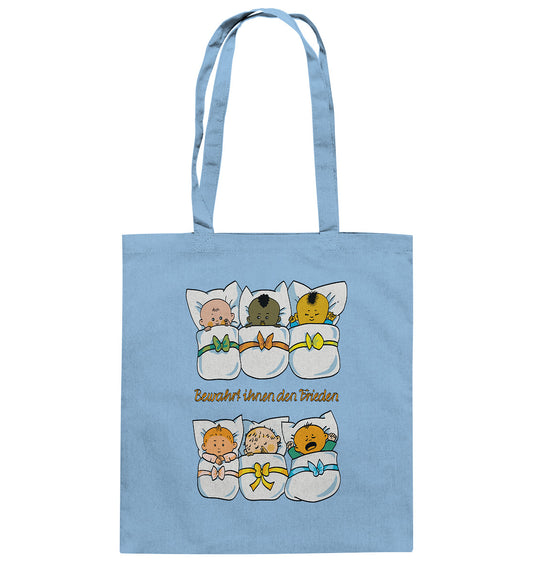 DDR Ostalgie Baumwolltasche • BEWAHRT IHNEN DEN FRIEDEN (DDR ORIGINAL-PLAKAT)