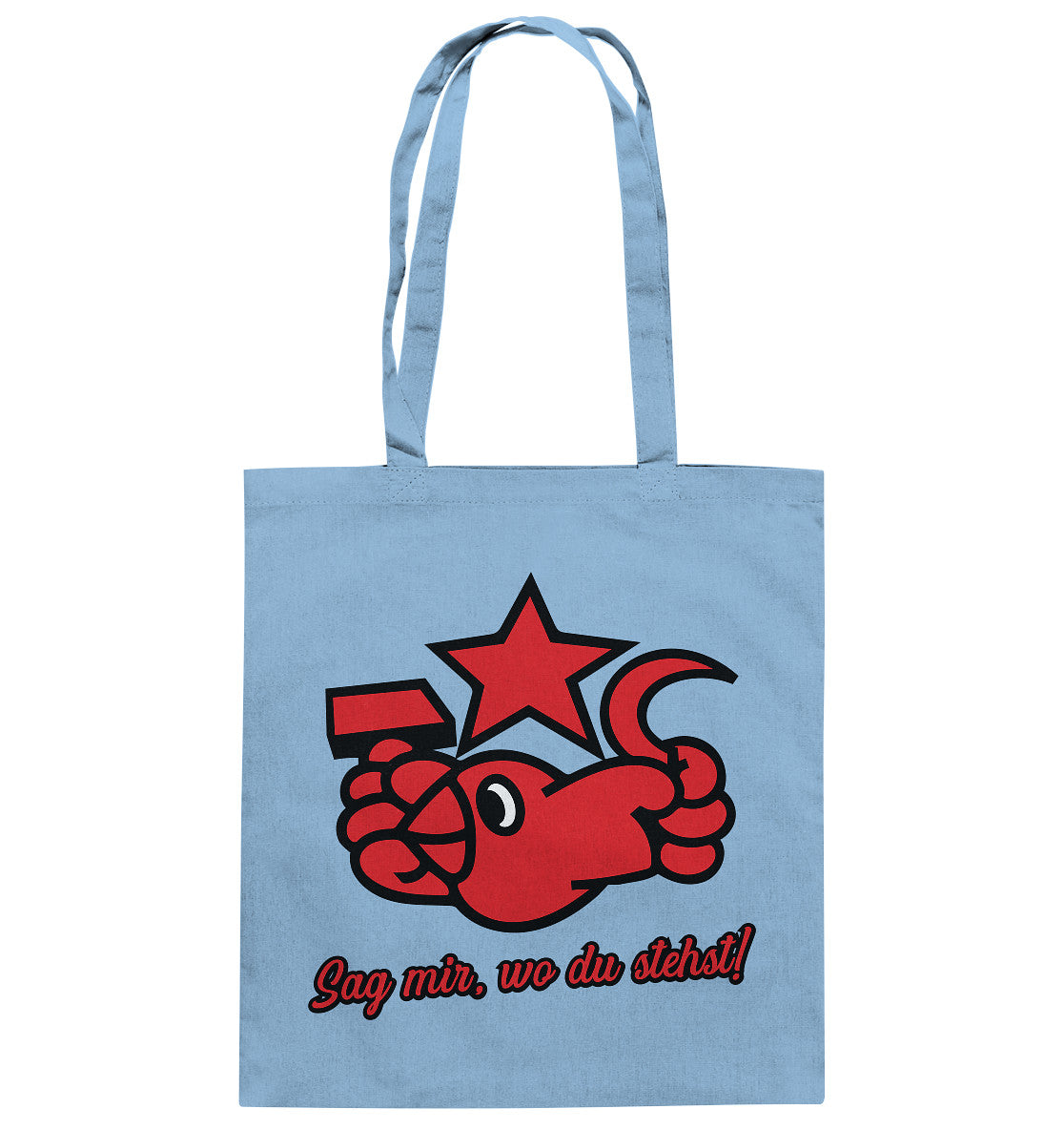 DDR Ostalgie Baumwolltasche • OKTOBERKLUB - SAG MIR, WO DU STEHST!