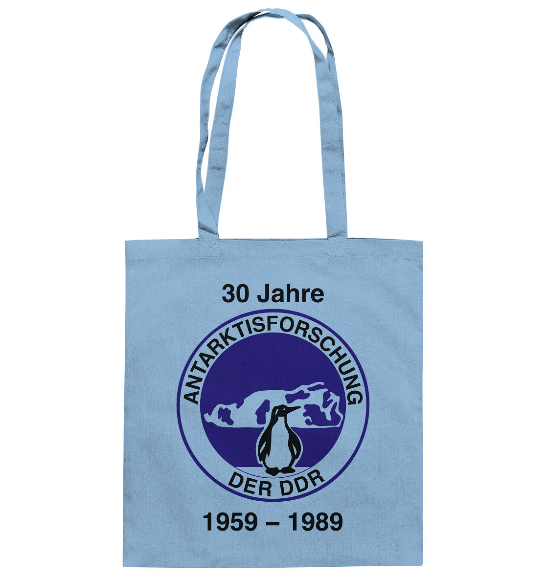 DDR Ostalgie Baumwolltasche • 30 JAHRE ANTARKTISFORSCHUNG DER DDR - 1989