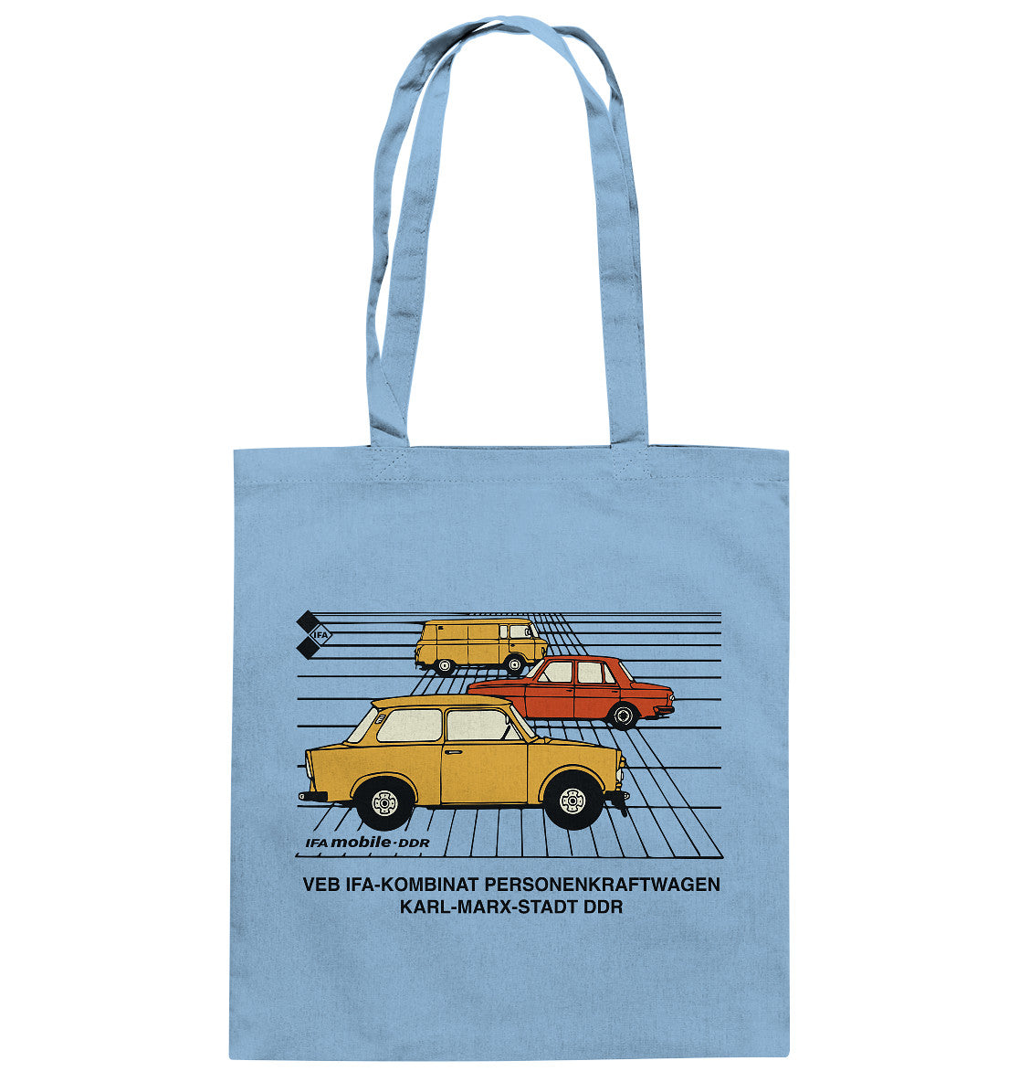 DDR Ostalgie Baumwolltasche • IFA MOBILE DDR - ORIGINALWERBUNG