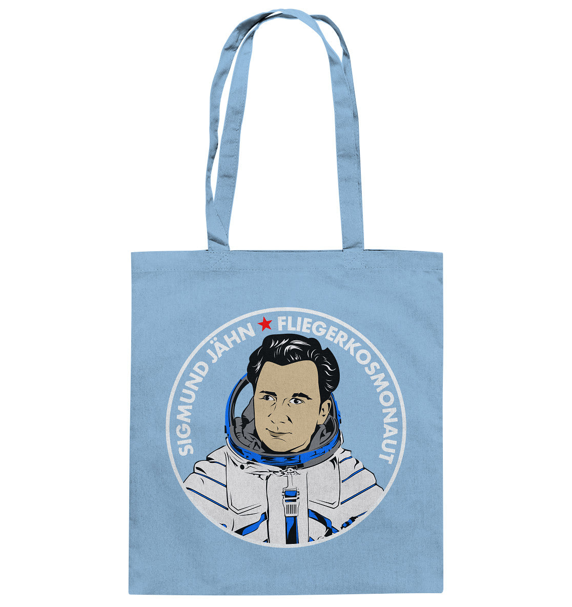 DDR Ostalgie Baumwolltasche • SIGMUND JÄHN - DUNKEL