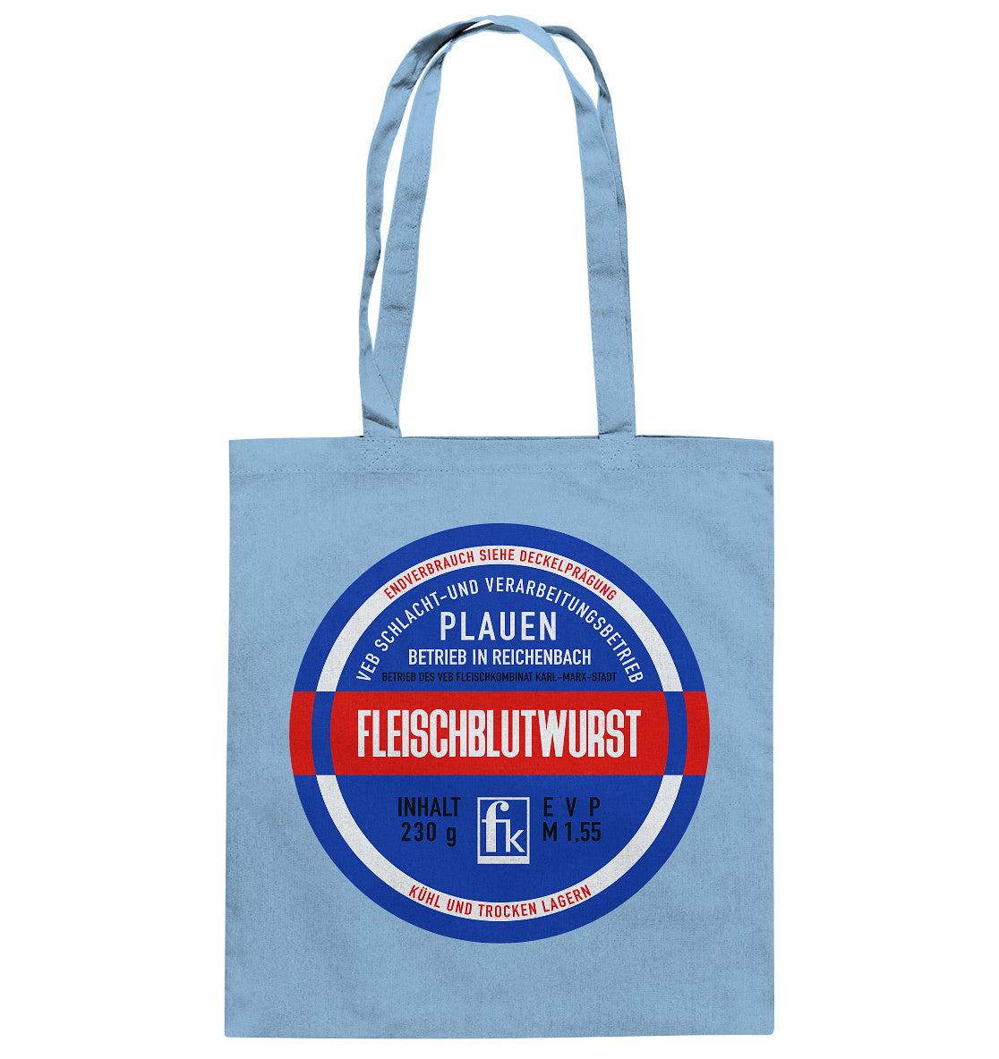 BAUMWOLLTASCHE • FLEISCHBLUTWURST KONSERVE - PLAUEN