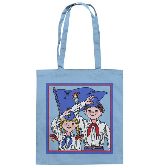 DDR Ostalgie Baumwolltasche • JUNGE PIONIERE - ORIGINAL ILLUSTRATION