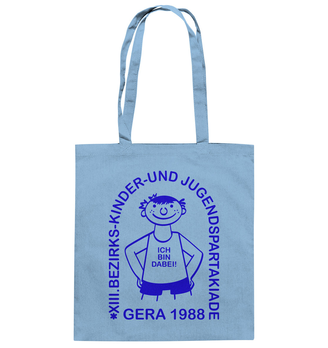 DDR Ostalgie Baumwolltasche • JUGENDSPARTAKIADE - GERA 1988