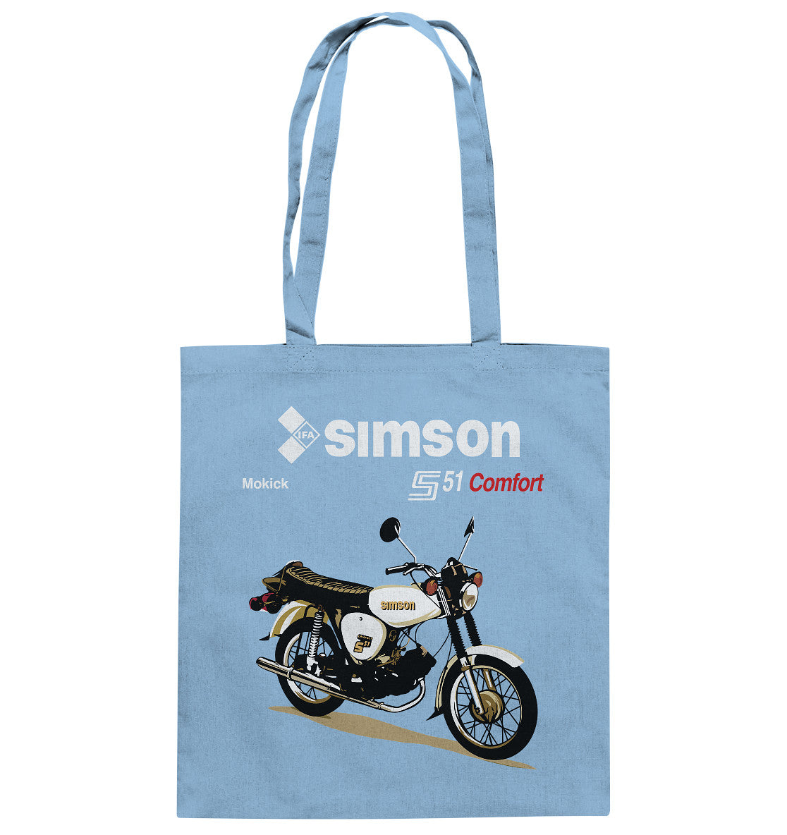 DDR Ostalgie Baumwolltasche • SIMSON COMFORT - ORIGINAL PROSPEKT