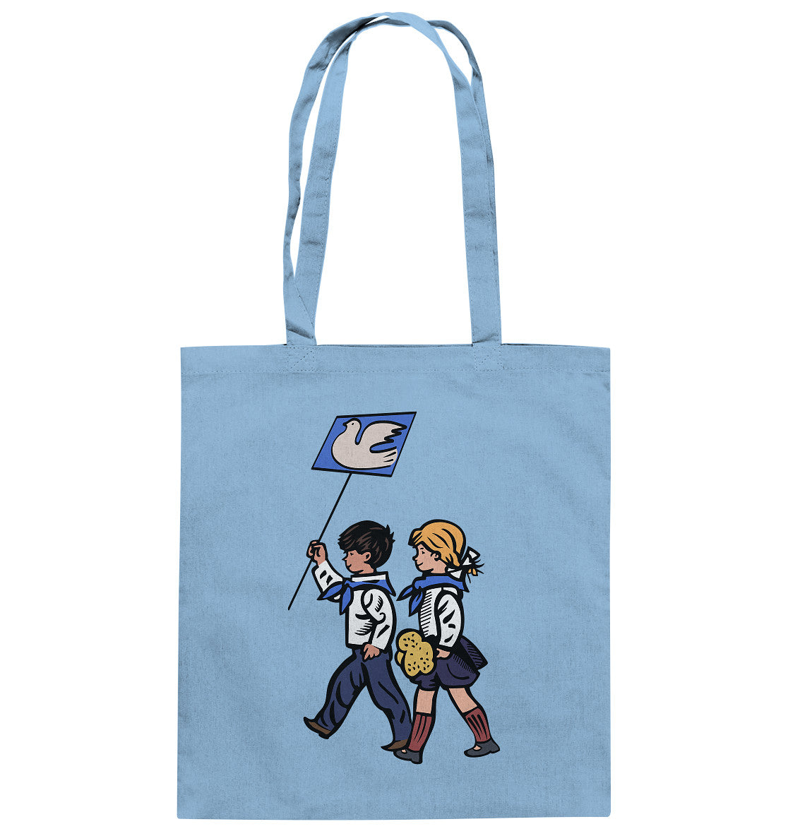 DDR Ostalgie Baumwolltasche • KLEINE WEISSE FRIEDENSTAUBE - ILLUSTRATION UNSERE FIBEL