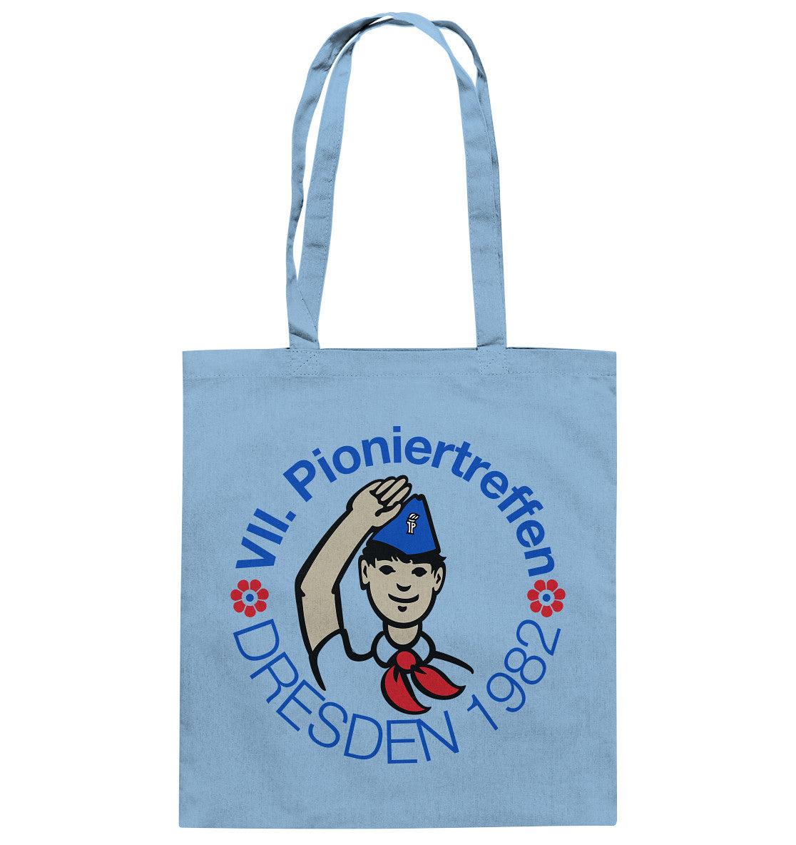 DDR Ostalgie Baumwolltasche • 7. PIONIERTREFFEN - DRESDEN 1982