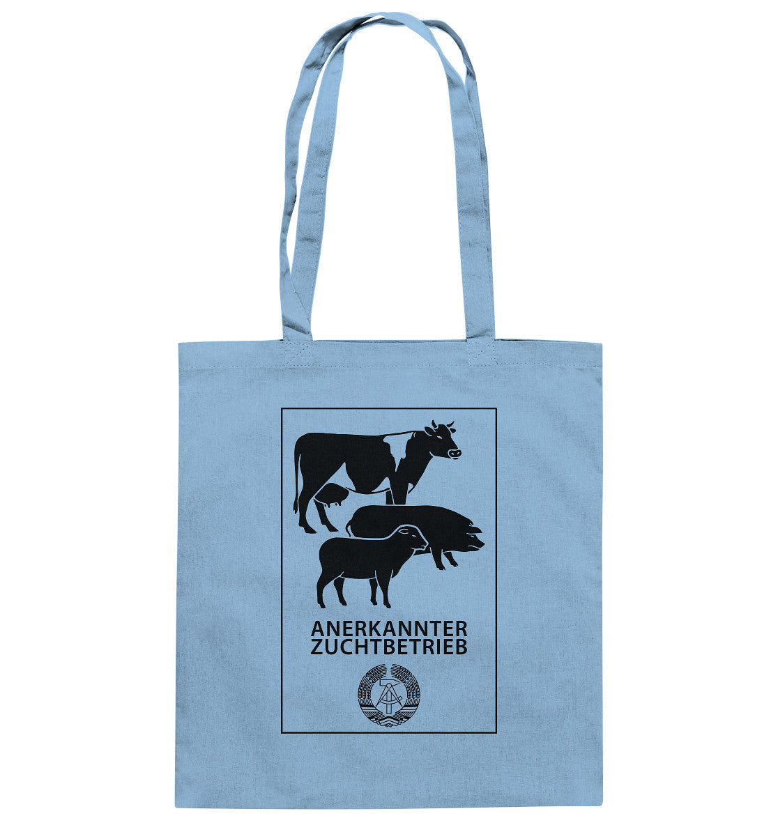 DDR Ostalgie Baumwolltasche • ANERKANNTER ZUCHTBETRIEB (ORIGINALSCHILD)