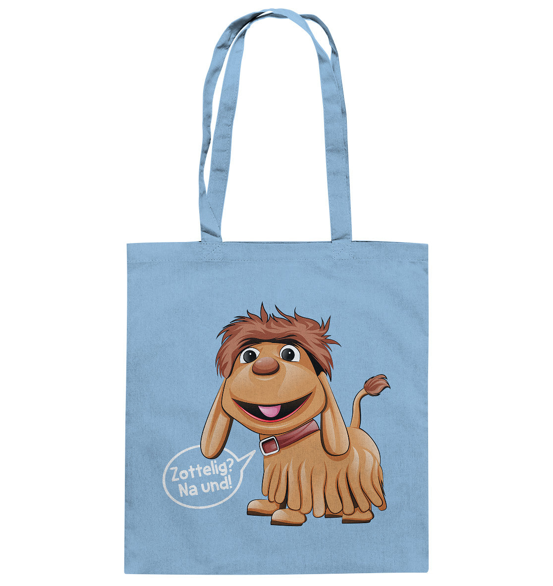 BAUMWOLLTASCHE • UNSER SANDMÄNNCHEN - MOPPI - ZOTTELIG? NA UND!