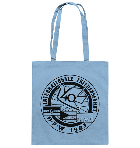 DDR Ostalgie Baumwolltasche •  INTERNATIONALE FRIEDENSFAHRT 1987