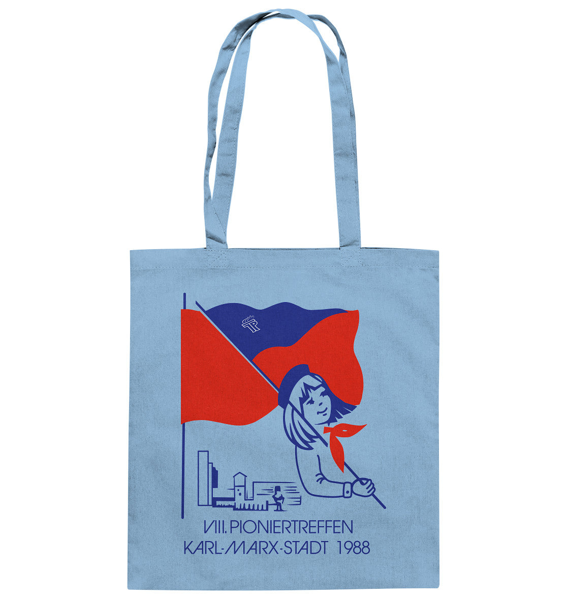 DDR Ostalgie Baumwolltasche • 8. PIONIERTREFFEN KARL-MARX-STADT 1988