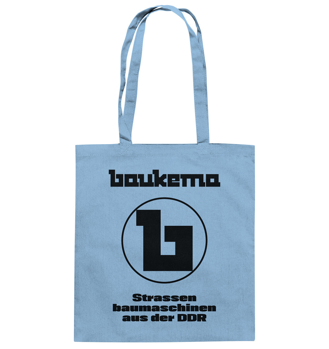 DDR Ostalgie Baumwolltasche • BAUKEMA STRASSENBAUMASCHINEN - hell