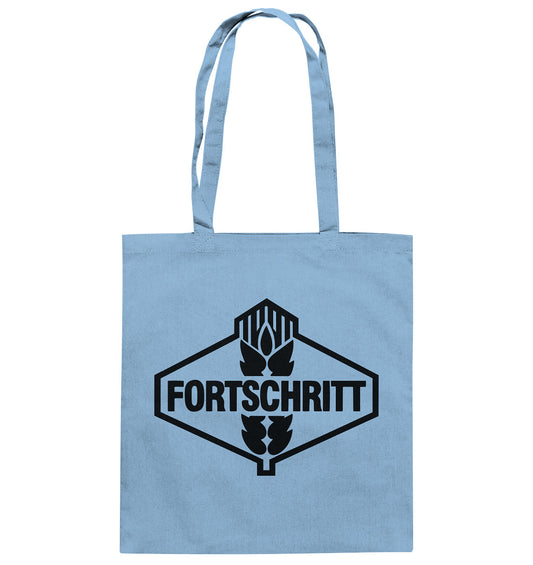 DDR Ostalgie Baumwolltasche •  FORTSCHRITT - WEISS