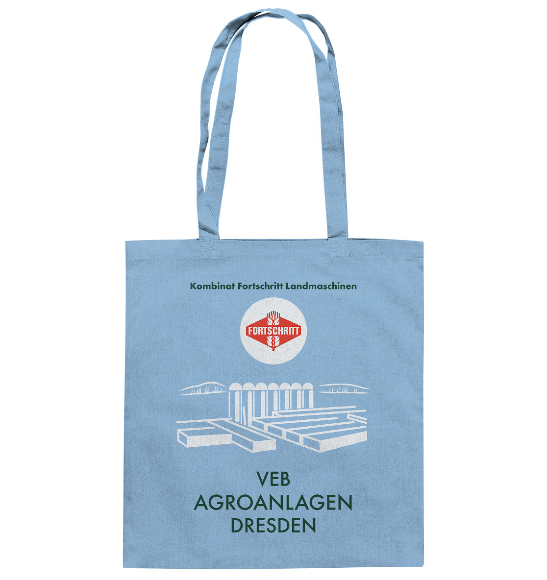 DDR Ostalgie Baumwolltasche • VEB AGROANLAGEN DRESDEN