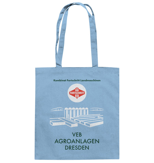 DDR Ostalgie Baumwolltasche • VEB AGROANLAGEN DRESDEN