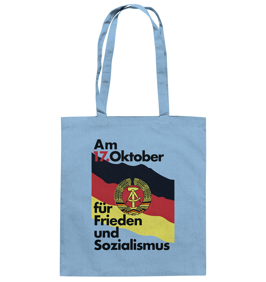 DDR Ostalgie Baumwolltasche • FÜR FRIEDEN UND SOZIALISMUS (ORIGINAL DDR-PLAKAT)