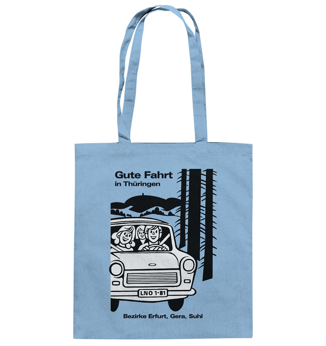 DDR Ostalgie Baumwolltasche • GUTE FAHRT IN THÜRINGEN