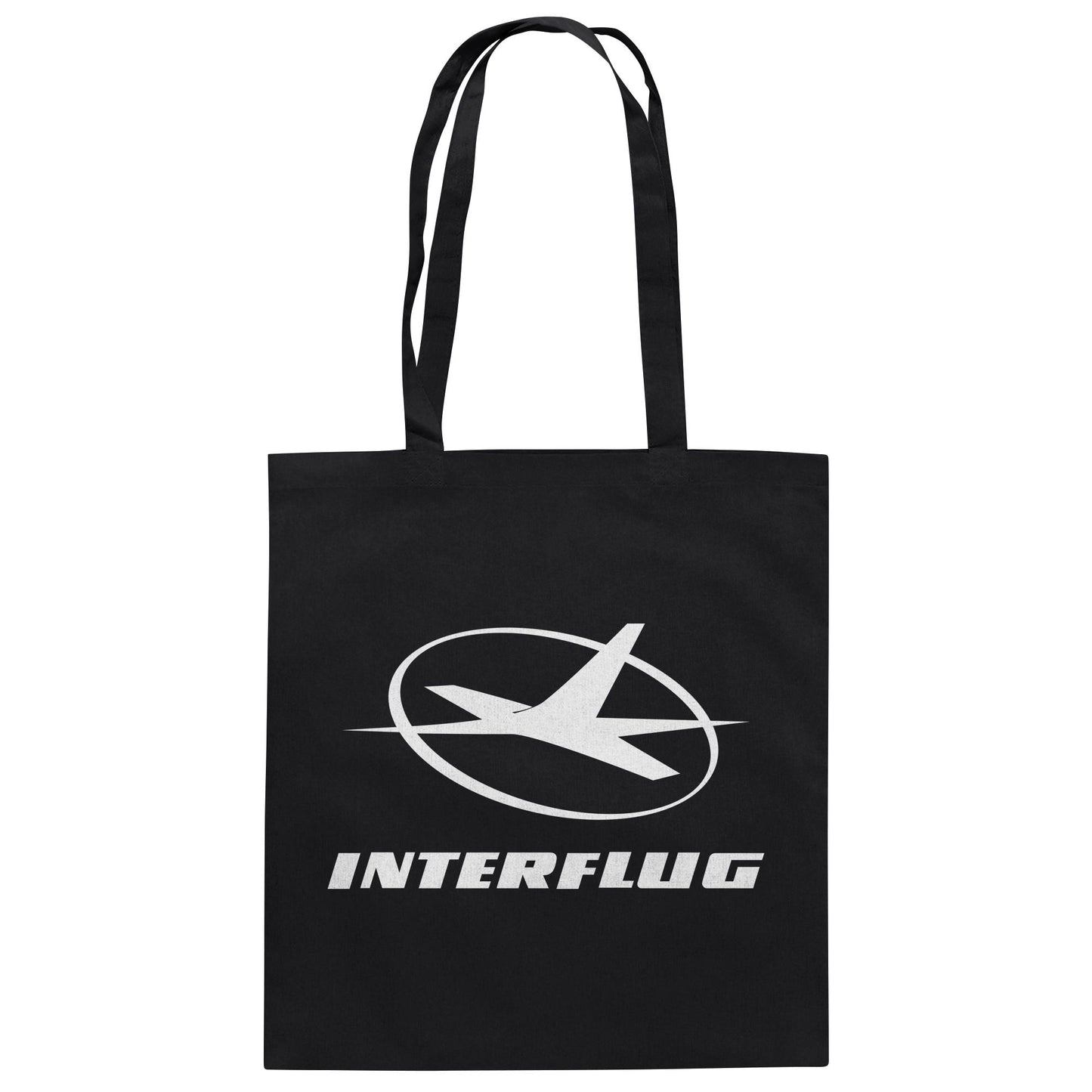 DDR Ostalgie Baumwolltasche • INTERFLUG MONOCHROM