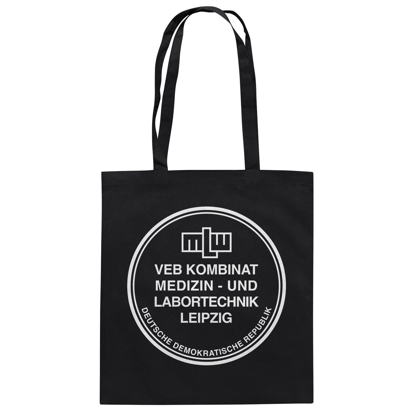 DDR Ostalgie Baumwolltasche • VEB KOMBINAT MEDIZIN- UND LABORTECHNIK LEIPZIG