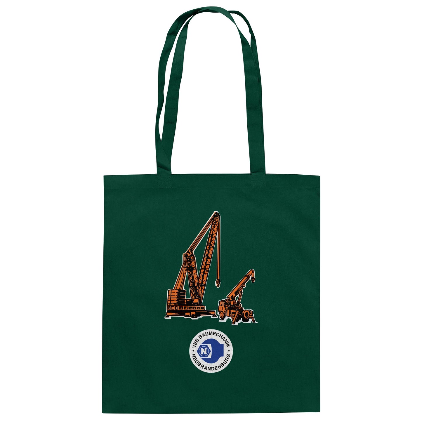 DDR Ostalgie Baumwolltasche • VEB BAUMECHANIK NEUBRANDENBURG