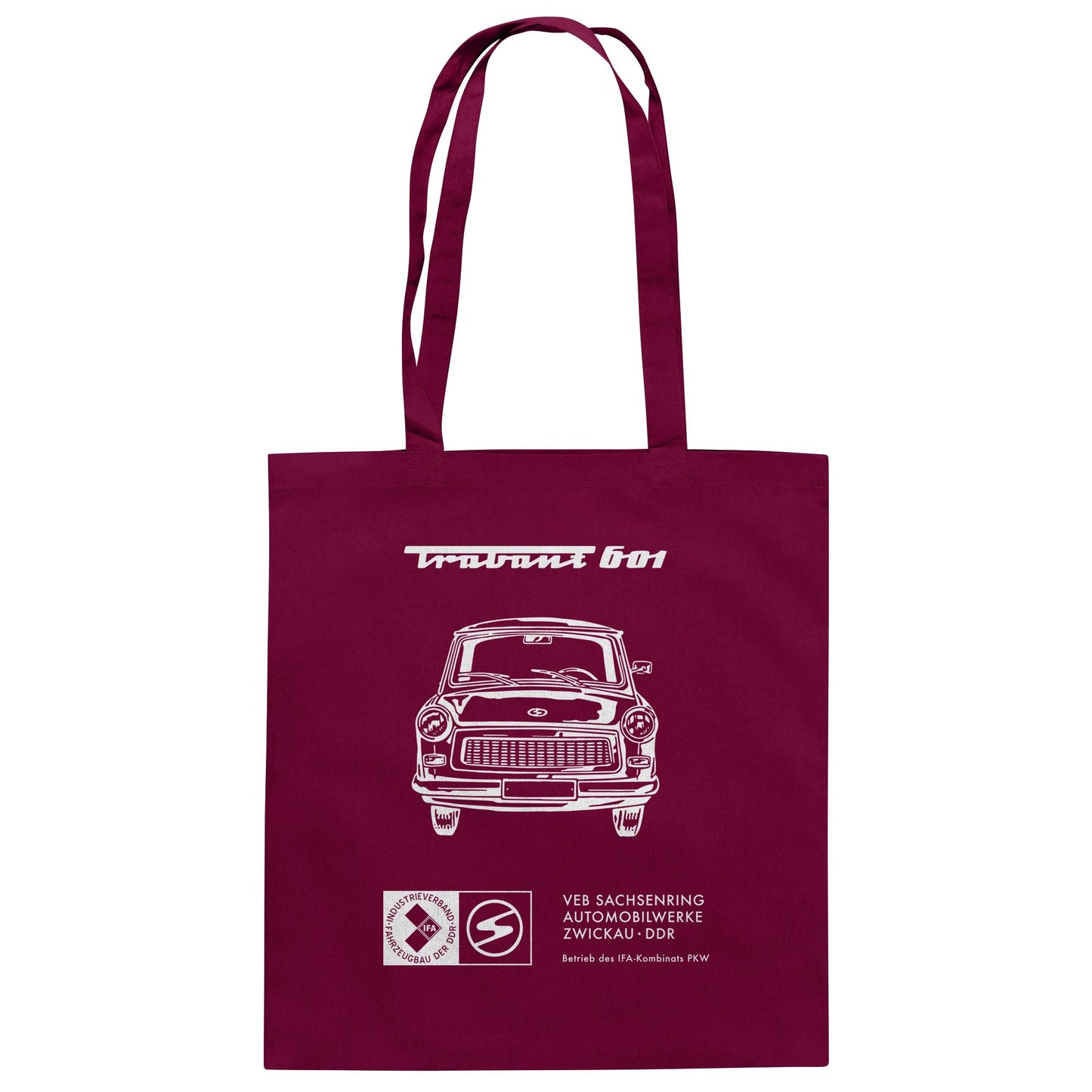 DDR Ostalgie Baumwolltasche • TRABANT 601 (ORIGINAL TITEL BETRIEBSANLEITUNG)