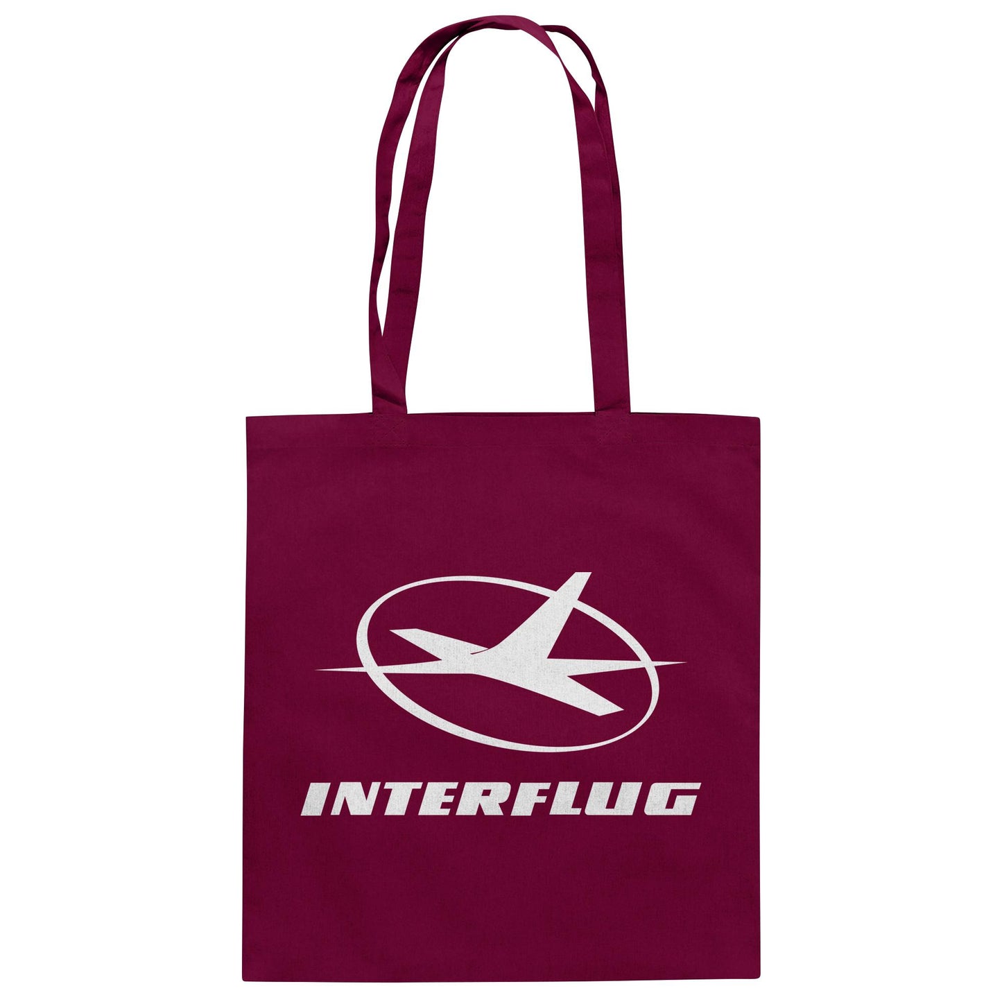 DDR Ostalgie Baumwolltasche • INTERFLUG MONOCHROM