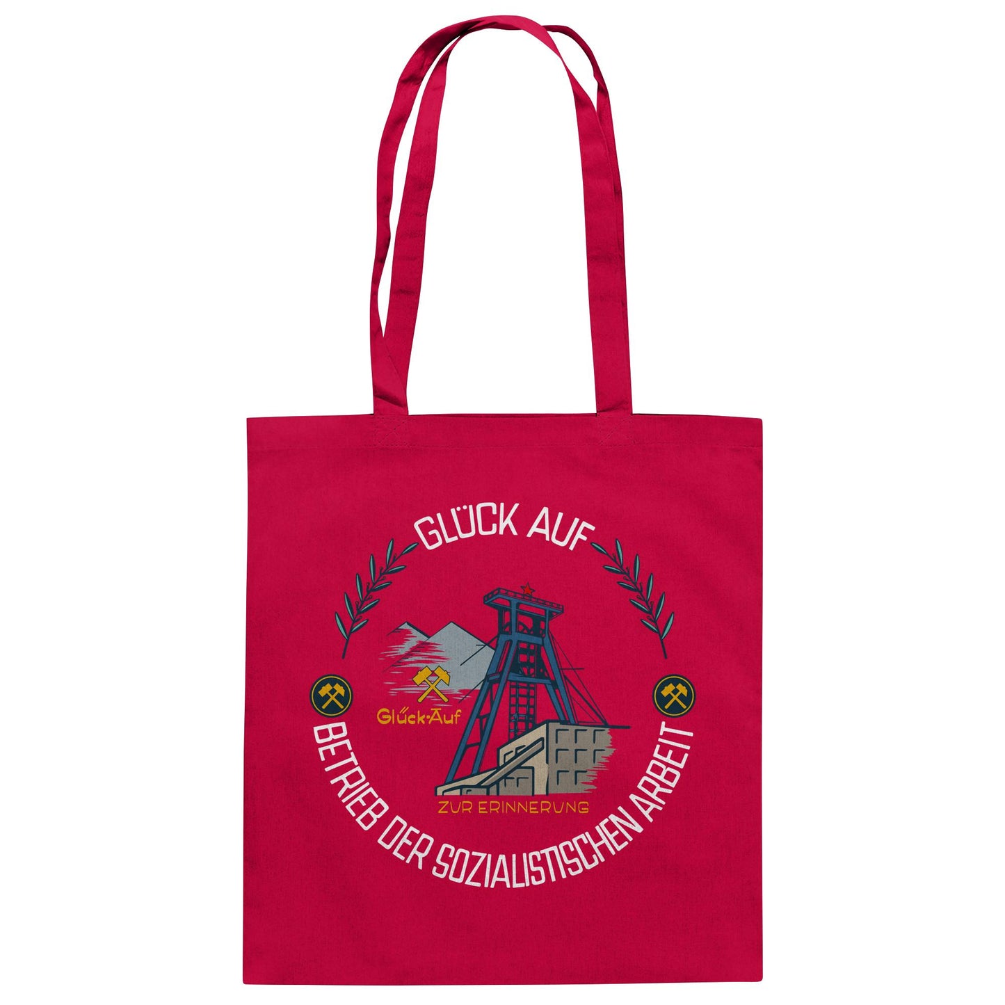 DDR Ostalgie Baumwolltasche • WISMUT - GLÜCK AUF