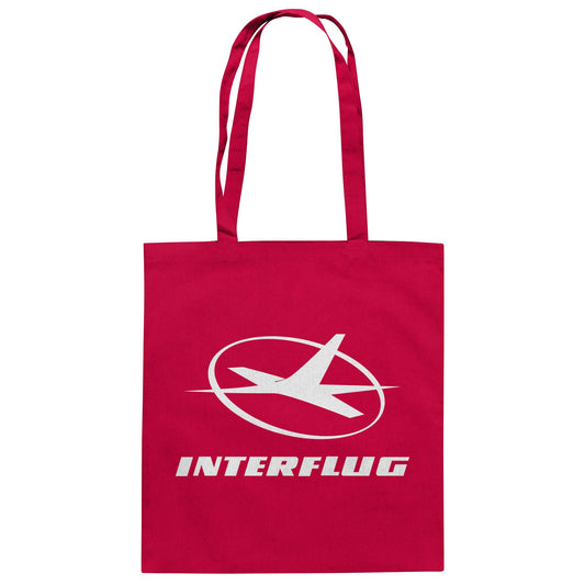 DDR Ostalgie Baumwolltasche • INTERFLUG MONOCHROM