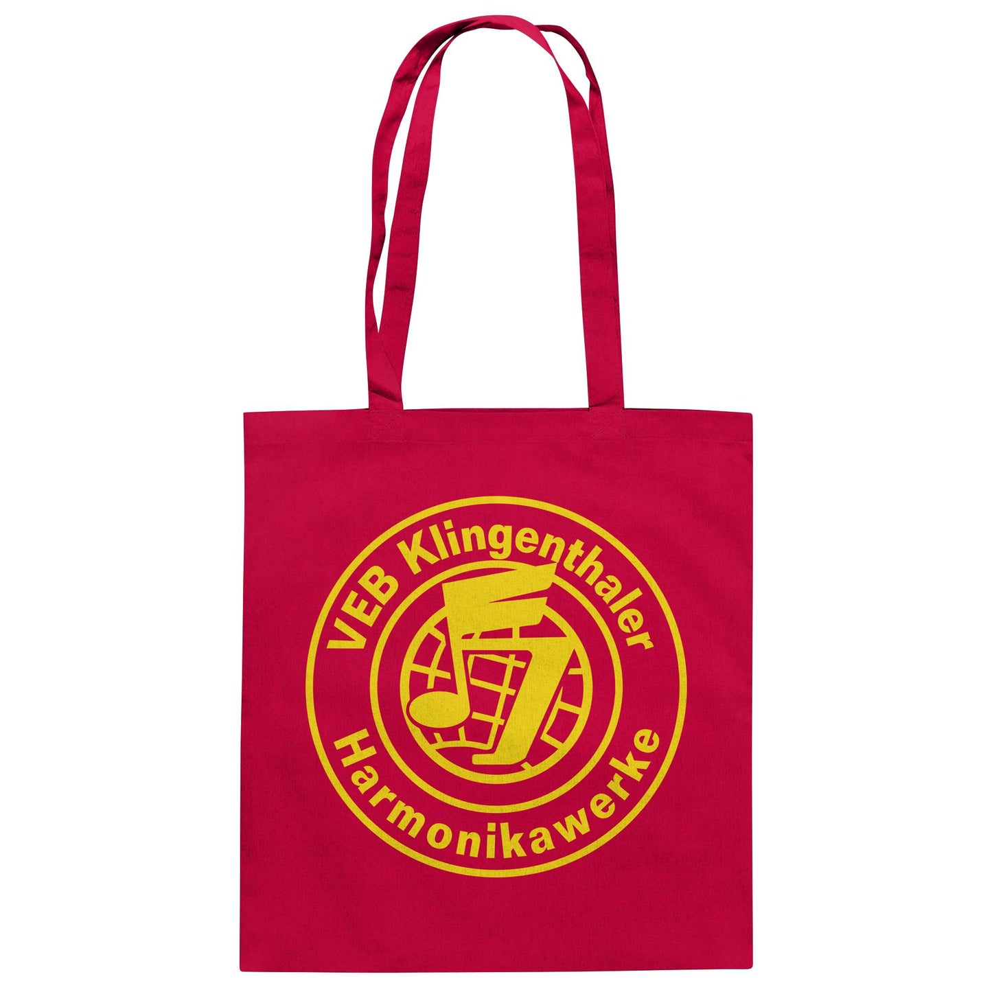 DDR Ostalgie Baumwolltasche • VEB KLINGENTHALER HARMONIKAWERKE