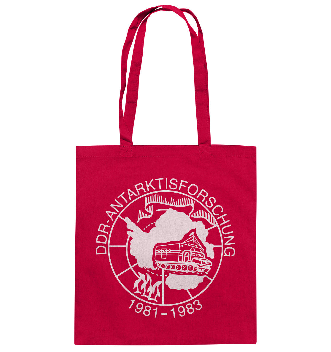 DDR Ostalgie Baumwolltasche • ANTARKTISFORSCHUNG DER DDR - 1981-1983